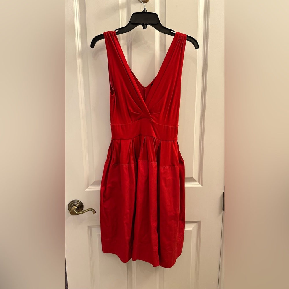 Red DKNY Sleeveless Cocktail Dress - Size 2